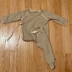 Striped Quincy Mae Baby Kimono Wrap Set